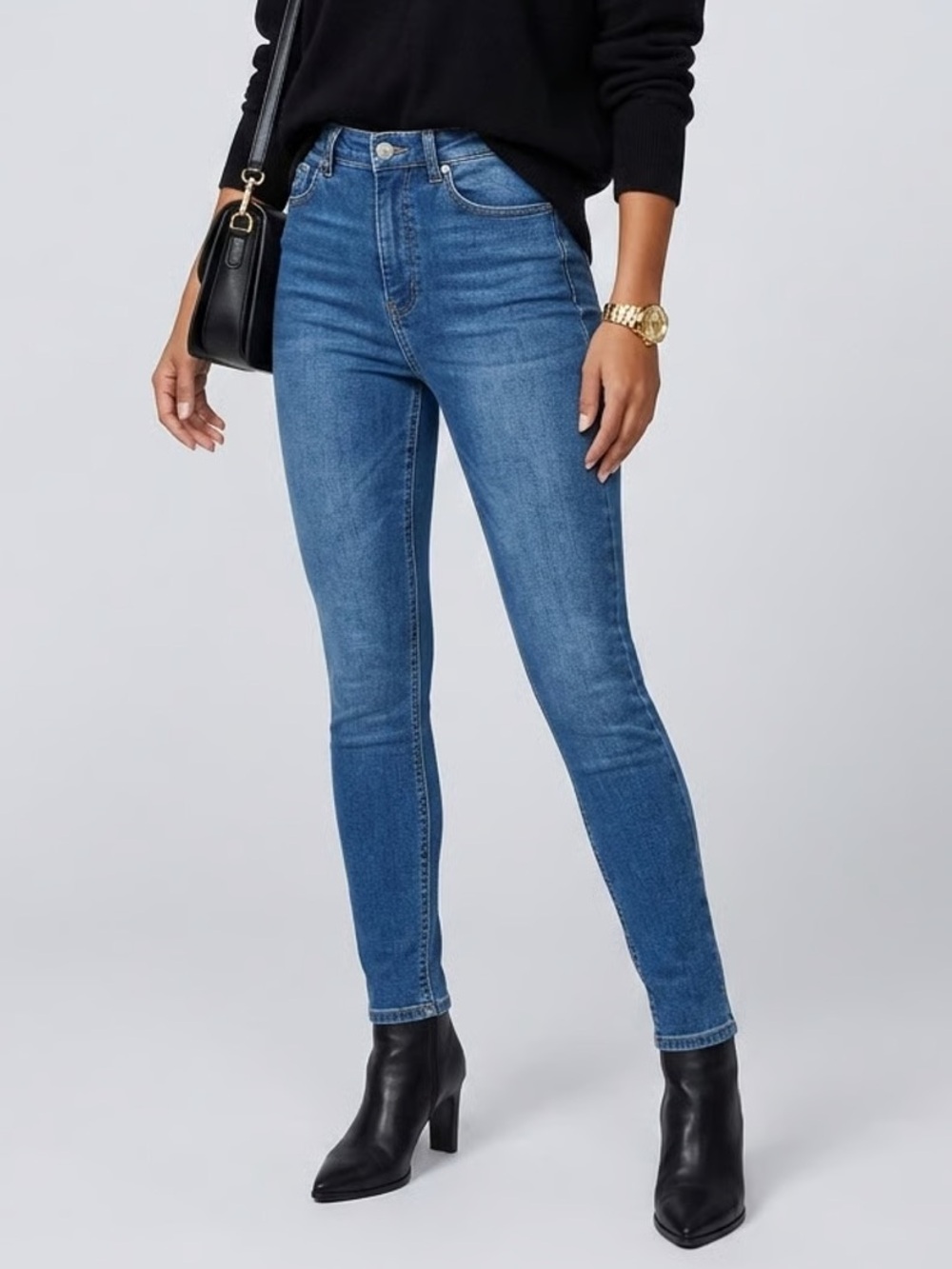 ASOS | Blue High Waisted Skinny Jeans Sz 28